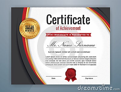 Multipurpose Modern Professional Certificate Vector Illustration