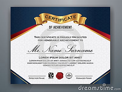 Multipurpose Modern Professional Certificate Template Vector Illustration