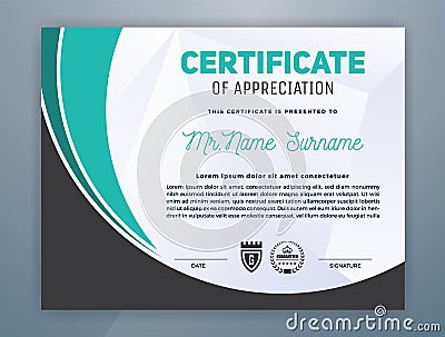 Multipurpose Modern Professional Certificate Vector Illustration