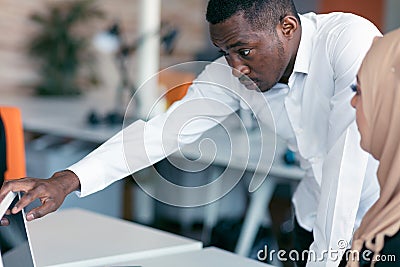 Multiracial contemporary business people working Stock Photo