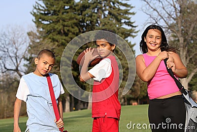 Multiracial Group of Kids Stock Photo