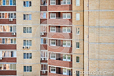 Multistorey building with new modern apartments Stock Photo