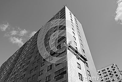 Multistorey concrete apartment Stock Photo