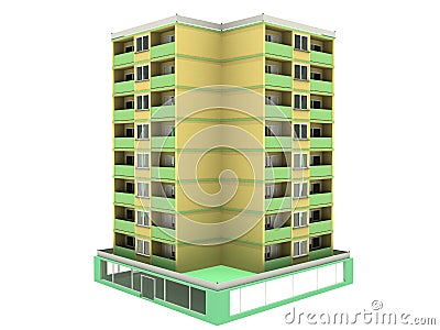 Multistorey house â„–1 Stock Photo