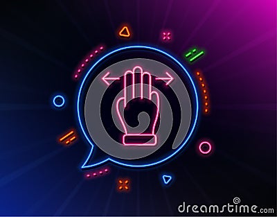 Multitasking gesture line icon. Slide arrow sign. Swipe action. Vector Vector Illustration