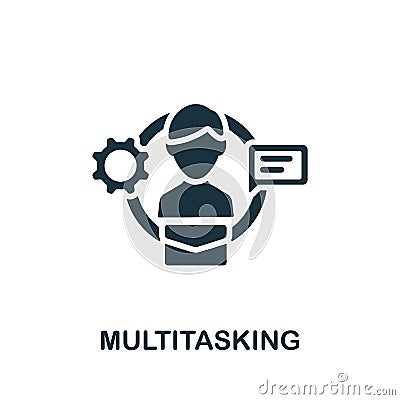 Multitasking icon. Simple element from productive work collection. Creative Multitasking icon for web design, templates, Cartoon Illustration