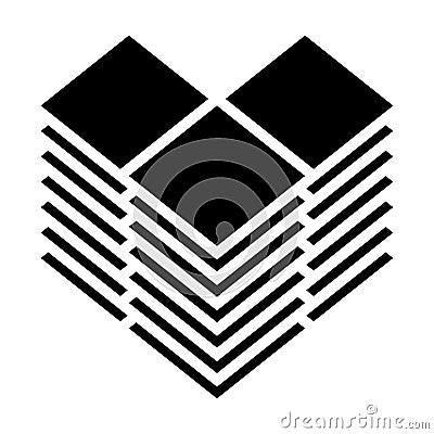 Multitier, layered icon for computing, or generic stack theme. Harddisk, harddrive icon, symbol Vector Illustration