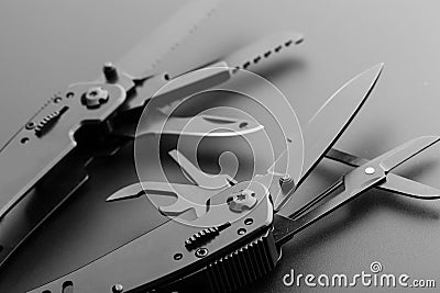 Multitool knife Stock Photo