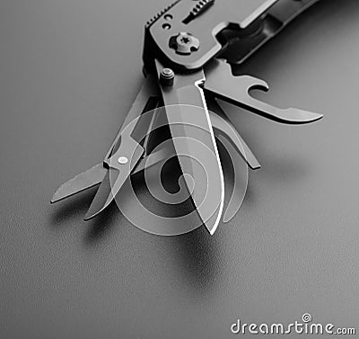 Multitool knife Stock Photo