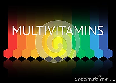 Multivitamin label inspiration, icon concept vitamins, Vector Illustration