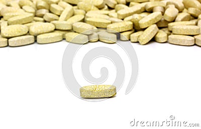 Multivitamin pills Stock Photo