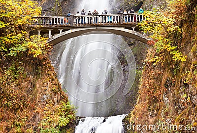 Multnomah Falls Waterfall Columbia River Gorge, Oregon Editorial Stock Photo