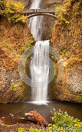 Multnomah Waterfall Columbia River Gorge Oregon Stock Photo