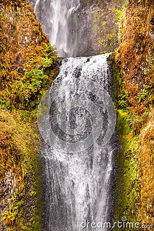 Multnomah Waterfall Columbia River Gorge Oregon Stock Photo