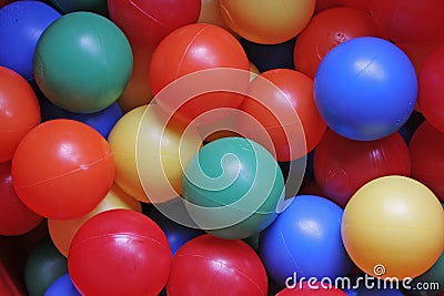 Multy Coloured Plastic Balls Stock Photo