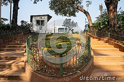 Stairs to the entrance of the Hanging Garden park in Malbar Hill neighborhood of Bombay Editorial Stock Photo