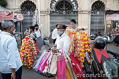 Coronavirus India - Crawford market Editorial Stock Photo