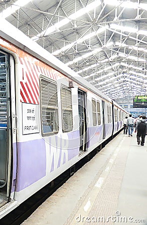 Mumbai local train Stock Photo