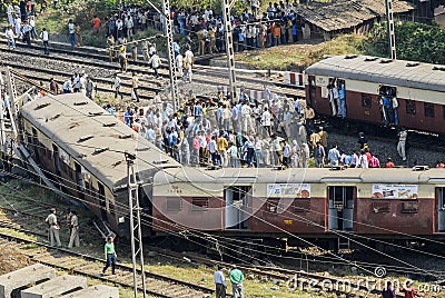 Train accident in Mumbai Editorial Stock Photo