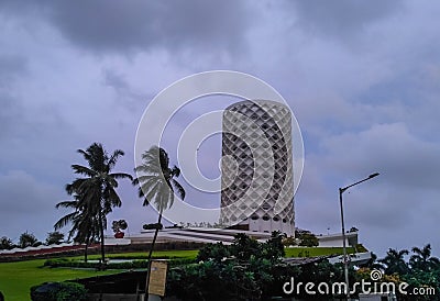 Mumbai , Maharashtra, India on May 20 th 2019 :Neheru Art Center building Mumbai Editorial Stock Photo