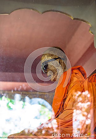 Mummified monk body, Koh Samui island Stock Photo