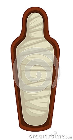 Mummy Egyptian relic pharaoh tomb wrapped corpse Vector Illustration