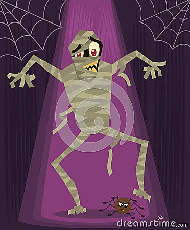 Mummy halloween character vector illustration Vector Illustration