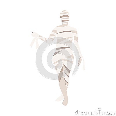 Mummy halloween costume Vector Illustration