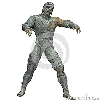 Mummy with red eyes Stock Photo