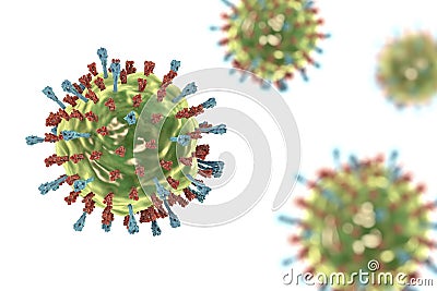 Mumps virus structure Cartoon Illustration