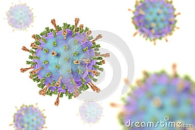 Mumps virus illustration Cartoon Illustration