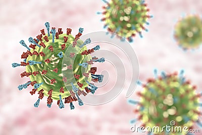 Mumps virus structure Cartoon Illustration