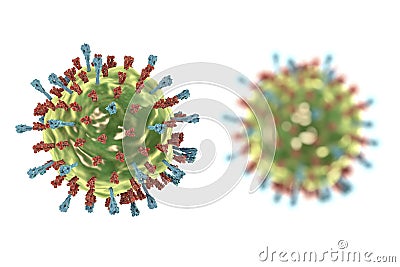 Mumps virus structure Cartoon Illustration