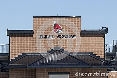 BallState University baseball complex. Ball State`s sports teams are the Cardinals Editorial Stock Photo