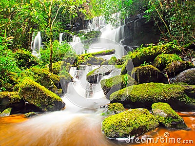 Mundang waterfall in Petchaboon, Thailand Stock Photo