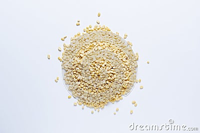 The mung bean alternatively known as the green gram, Moong dal, Vigna radiata, Satara Stock Photo