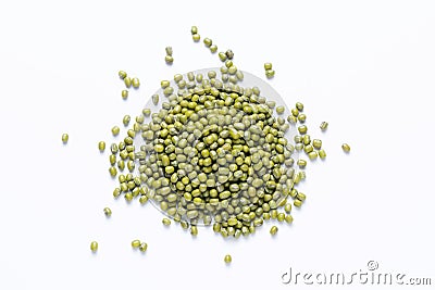 The mung bean alternatively known as the green gram, Vigna radiata, Satara Stock Photo