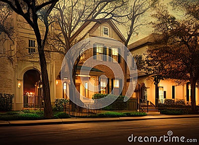 Munger Place Historic District neighborhood in Dallas, Texas USA. Stock Photo