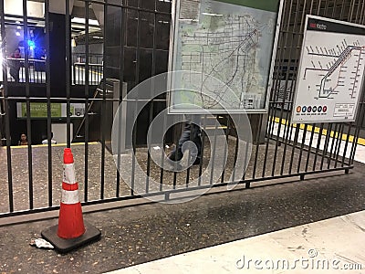 San Francisco`s MUNI Metro subway Civic Center Station 9 Editorial Stock Photo
