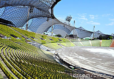View of the famous Olympic Stadium in Munich, Germany Editorial Stock Photo
