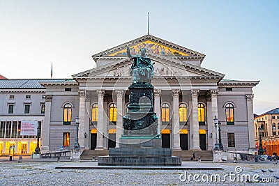 Munich, Germany, August 16, 2022: Sunrise view of Bavarian state Editorial Stock Photo