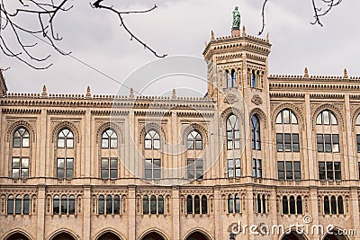 Building architecture of the district government of Upper Bavaria. Editorial Stock Photo