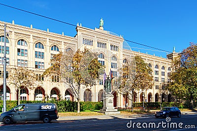 Munich, Germany - October 20, 2017: Building of Government of Hi Editorial Stock Photo