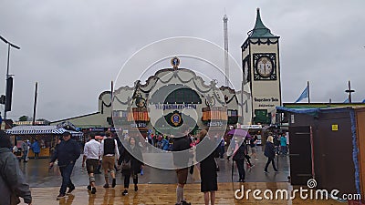 Augustiner brau in Oktoberfest 2019 in Theresienwiese area, Munich, Germany Editorial Stock Photo