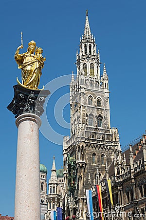 Munich Marienplatz, Germany Stock Photo