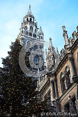 Munich Neues Rathaus Stock Photo