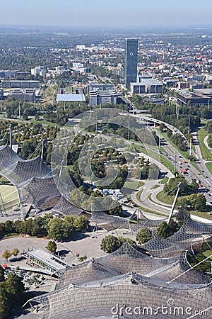 Munich Olympic park Editorial Stock Photo