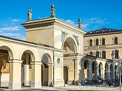 Munich Residenz building wall corridor Stock Photo