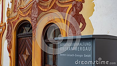 Municipal Administration House of Oberammergau - OBERAMMERGAU, GERMANY - MAY 27, 2020 Editorial Stock Photo