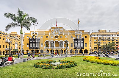 Municipal building in Lima Peru Editorial Stock Photo